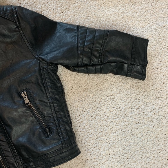 H&M Faux Leather Biker Jacket size 1 1/2 to 2 year - Picture 5 of 14